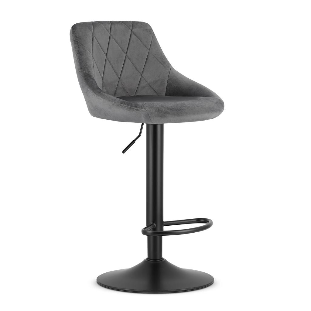 KAST Stool - Grey Velvet / Black Base X 2