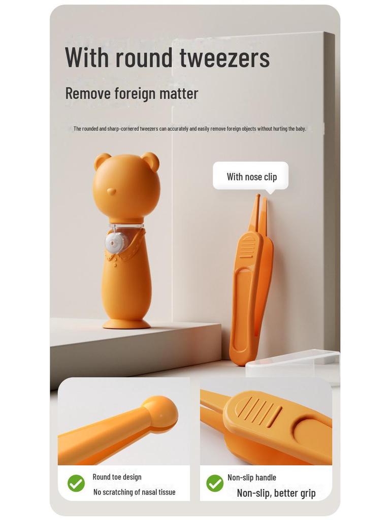 Baby Elephant Nasal Cleaner - Newborn Nose Suction Device for Infant Congestion