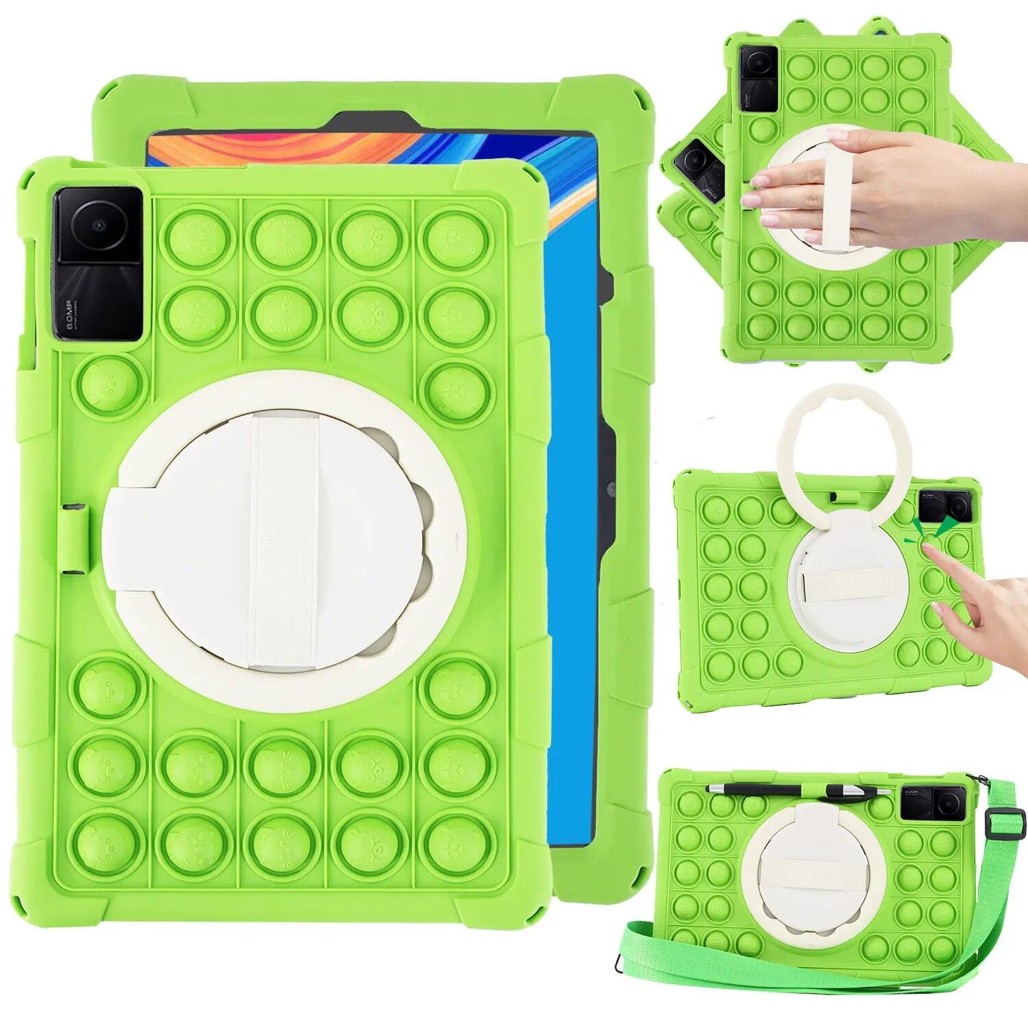 

Силиконовый защитный чехол для планшета Xiaomi Redmi Pad SE 11 Redmi Pad 10,6 дюйма, 2022, детский вращающийся чехол-подставка, противоударный противоударный чехол xiaomi pad 5/5 pro 11inch