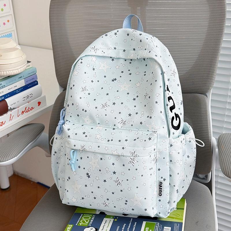 Student Schoolbag Female Star Printed Backpack