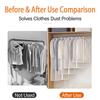 All Purpose Clothes Dust Cover,Reusable Hanging Garment Bag,Transparent Suit Protector for Wardrobe,Travel,Breathable,for Suits,Coats,Dresses