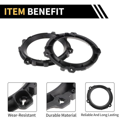 REPAIROCK Compatible with Jeep Wrangler TJ 1997-2007, 1 Pair Headlight Mounting Brackets, Left and Right 7-Inch Round Headlamp Bezels