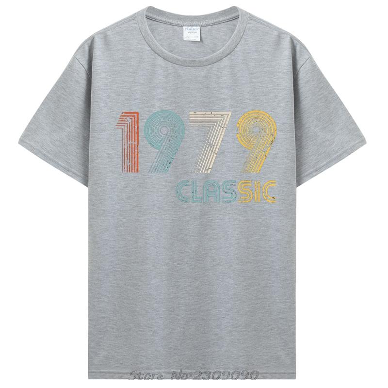 Graphic Streetwear Birthday Gifts Summer Style Cotton T-shirt Men Clothing Novelty Vintage Made In 1979 Fitness Tshirt Tees