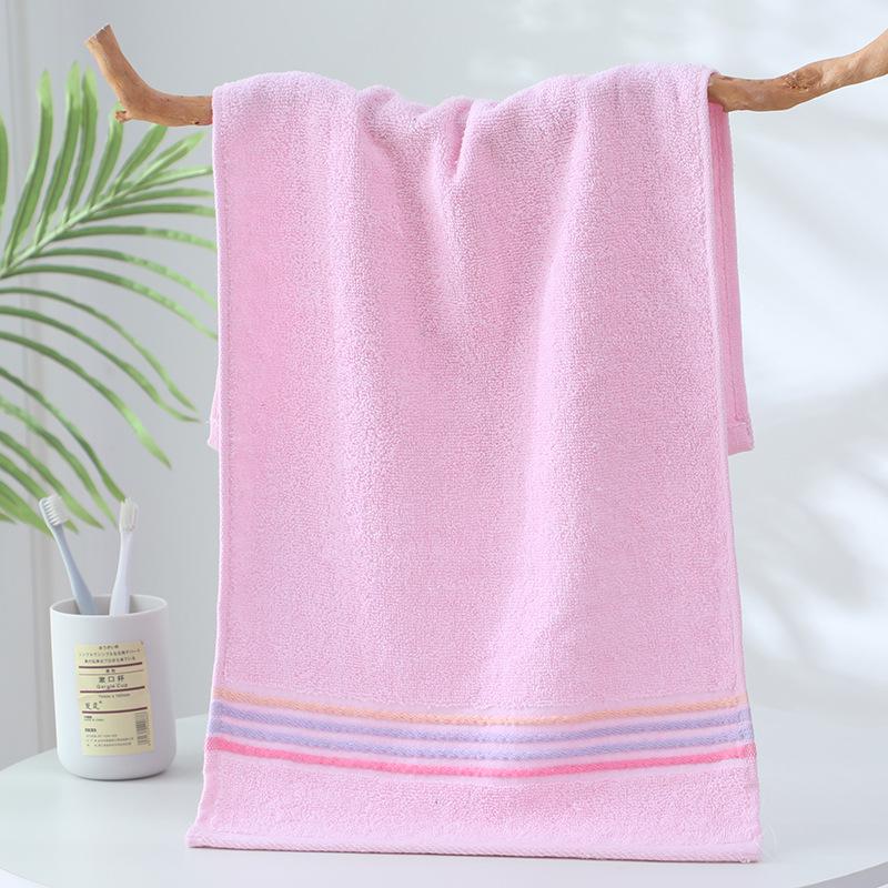 Absorbent Thickened Pure Cotton Bath Towel with Embroidered Souvenir Design