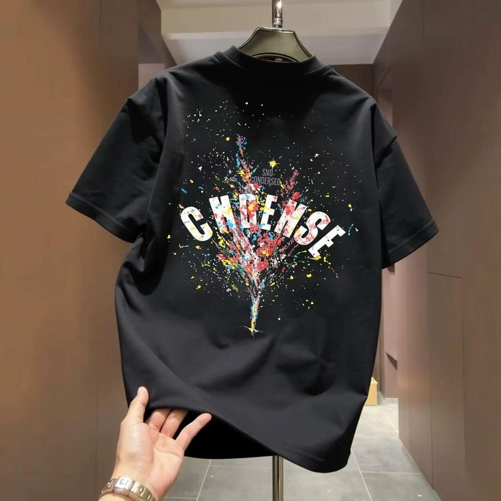 Summer New Style ShortSleeved TShirt For Unisex Pure Cotton AmericanStyle Cool And Rugged Round Neck Loose Fit Casual Style