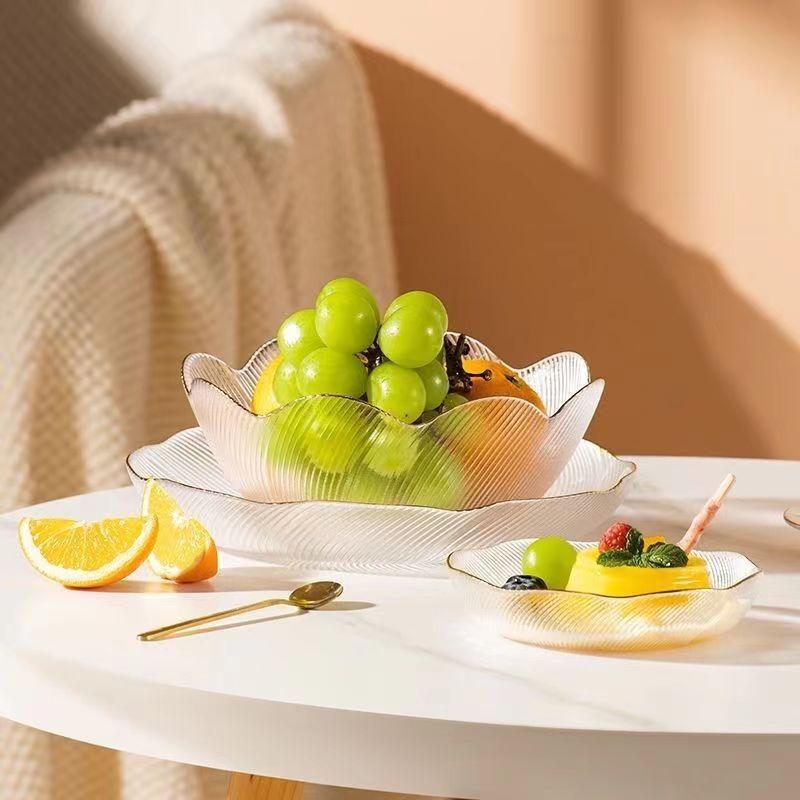 RuHan Light Luxury Glass Fruit Plate