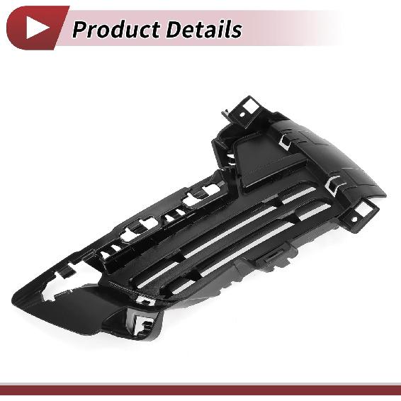 Fog Light Grill Front Lower Bumper Fog Light Cover Inserts for BMW X5 2014-2018 ABS No.51117307993 Black