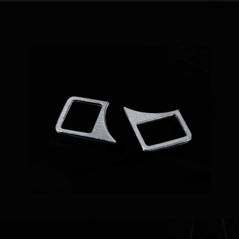 Silver Aluminum Headlight Lamp Switch Button Cover 2PCS For Benz GLK 2009-2015