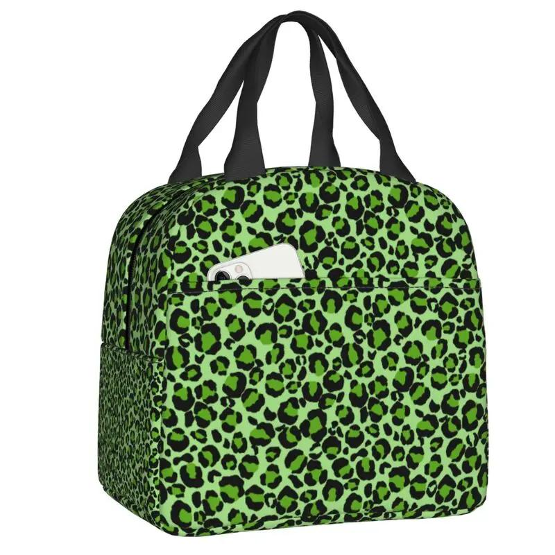 Purple And Pink Leopard Seamless Thermal Insulated Lunch Bag Animal Cheetah Resuable Lunch Container for School Food Box