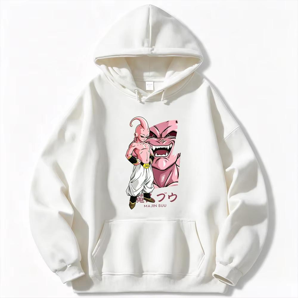 Dragon Ball Majin Buu Anime Hoodie for Men, High Quality Warm Pullover Sweatshirt for Autumn Winter Women And Men Hoddies