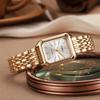 1 pièce/set montres carrées minimalistes pour femmes avec bracelet en acier, montres à quartz tendance, adaptées comme cadeaux