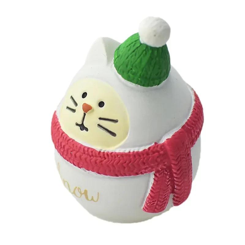 1pc Scene Decoration Christmas Series Bookshelf Decorationt Collectible Home Decoration Garden Resin Craft Toy Bonsai Ornaments