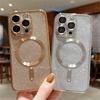 Luxury Electroplate Magsafe Wireless Charge Case for iPhone 15/14/13/12/11 Pro Max Plus – Soft Bumper Glitter Cover
