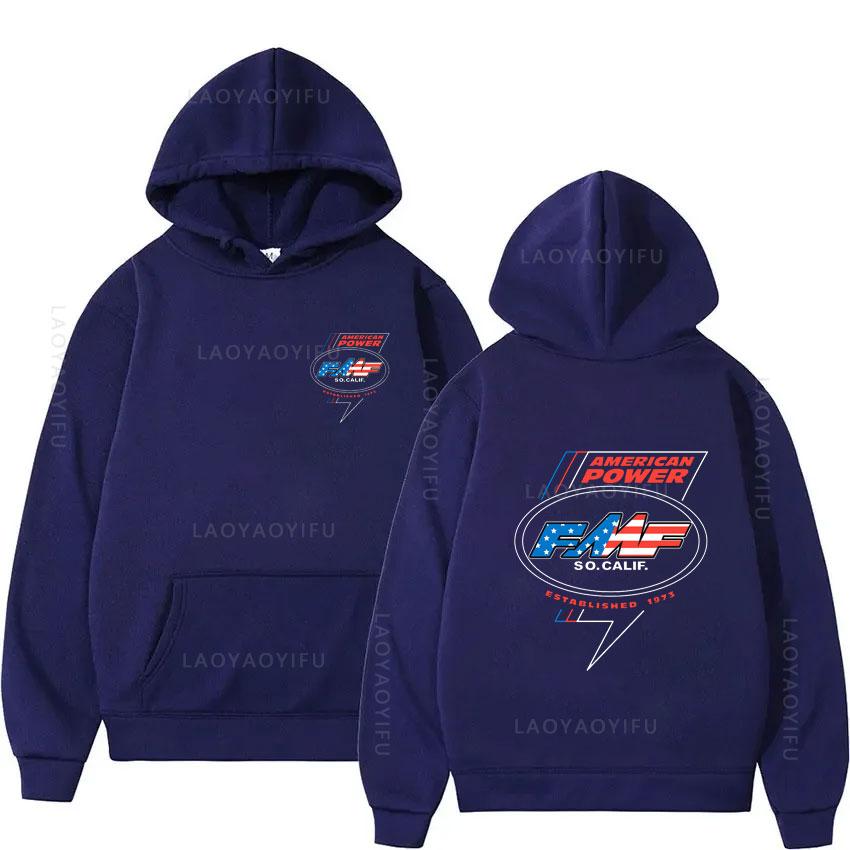 FMF Racing Exhaust Ama Motocross Theme Женская унисекс осенняя одежда новая толстовка с капюшоном XXL темно-синий 2790₽