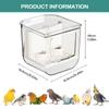 Bird Cage Feeder Clear Bird Food Dispenser Cage Food Dispenser For Conure Parrot Parakeet Cockatoo Canary Finch Cockatiel