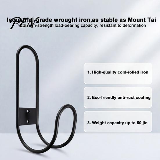 Space Saving Storage Rack Heavy Duty Garden Hose Holder, Wall Mount Iron Water Garage Organization System Hanger, Multi-functional Organizer Hook for