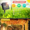1PC Solar-Powered Curtain Fairy Lights 8 Lighting Modes for Outdoor Patio Garden Balcony Decor Solar Charged with Durable