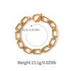 Minimalist Gold Plated Color Retention Neutral Thick Chain Handmade Plain Bracelet