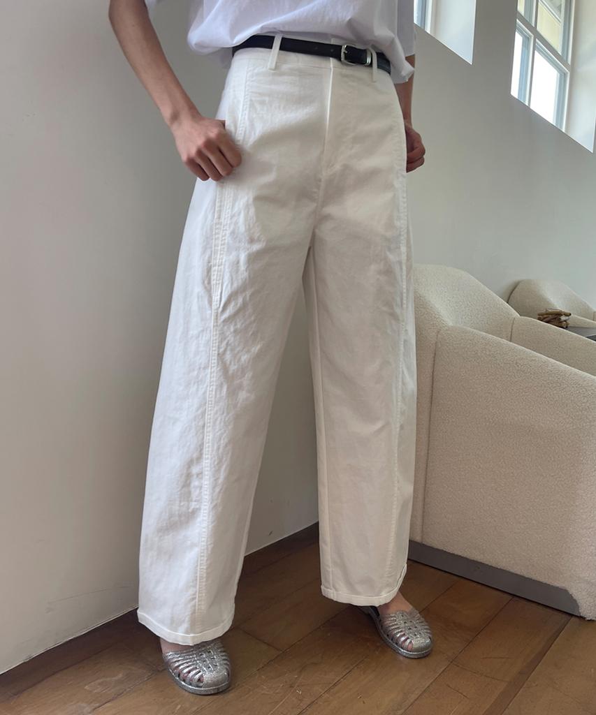 RAVEROUS Belted Balloon Pants_White