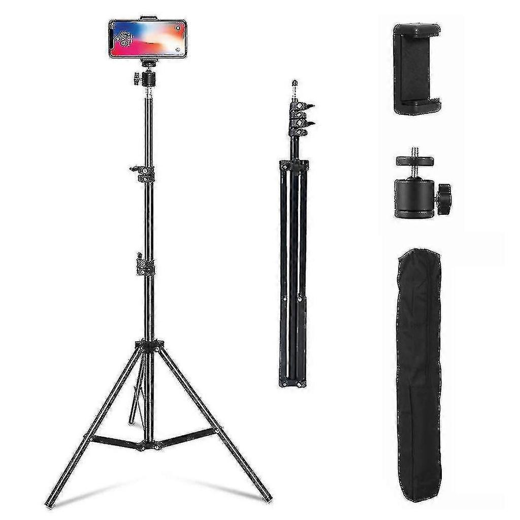 Adjustable 1.6m Tripod Stand Mobile Phone Camera Holder With Carry Bag