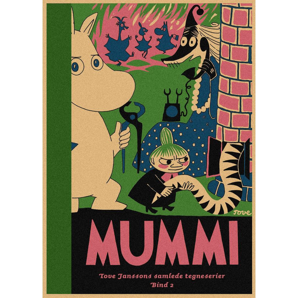 Moomin Family Retro Cartoon Poster Wall Art Mural 397