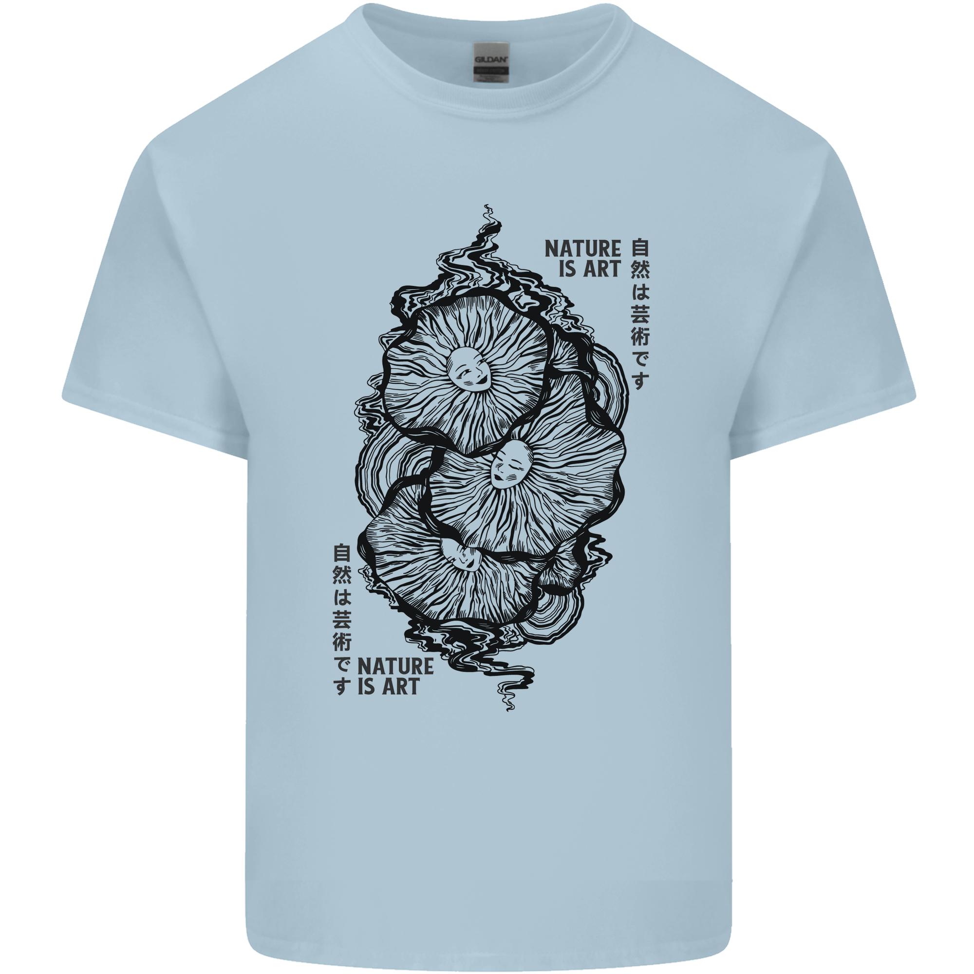Nature is Art Mushroom Fungi Mycology Unisexs Light Cotton TShirt S