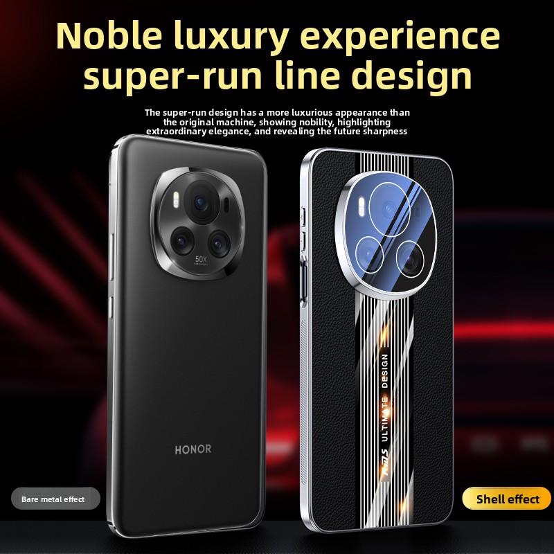 For Huawei Honor X9C Case Luxury Hard PU Leather Plating Protective Back Cover Case For Huawei Honor X9C X9B X9A Phone Shell