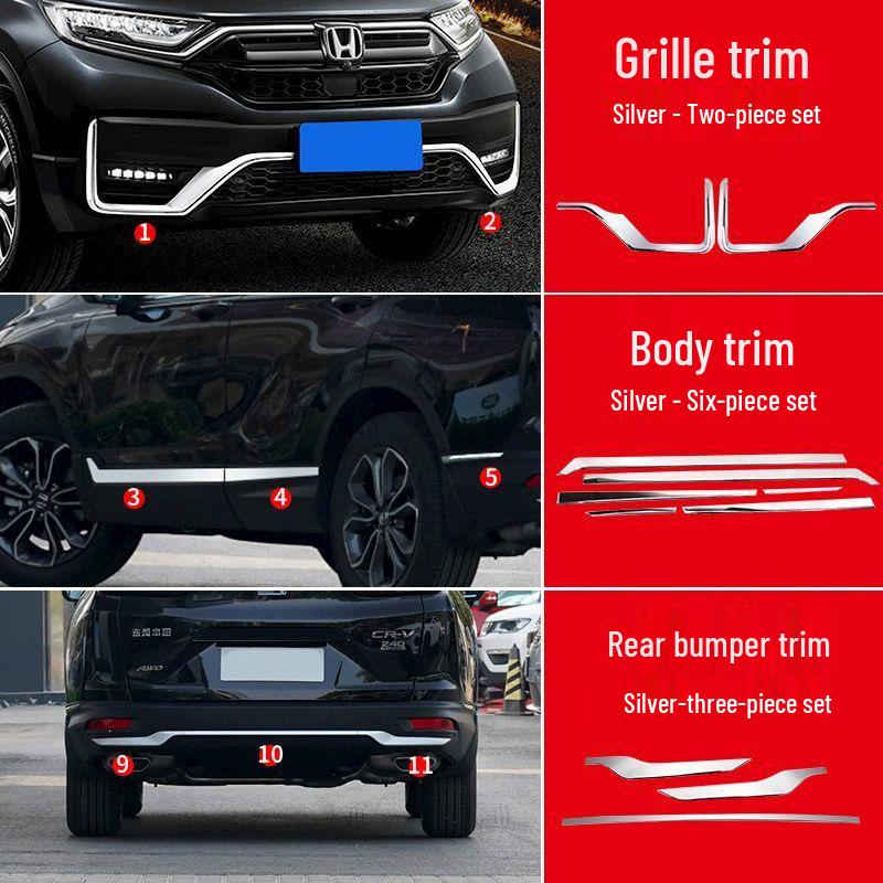 2021 Dongfeng Honda CRV Voor- en Achterbumperlijsten Decoratieve Strips