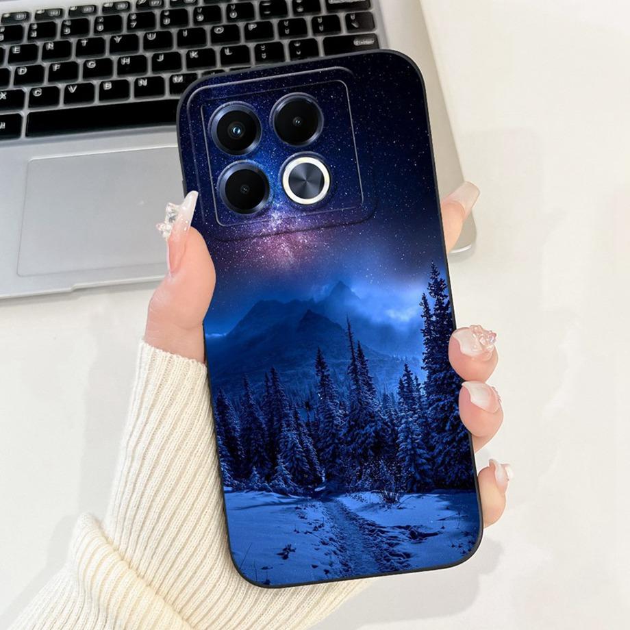 Für Infinix Note 40 5G X6852 Handyhülle Silikon Weiche Rückabdeckung Für Infinix Note40 X6851 Bumper Drachen Katze Blume Schmetterling Tasche