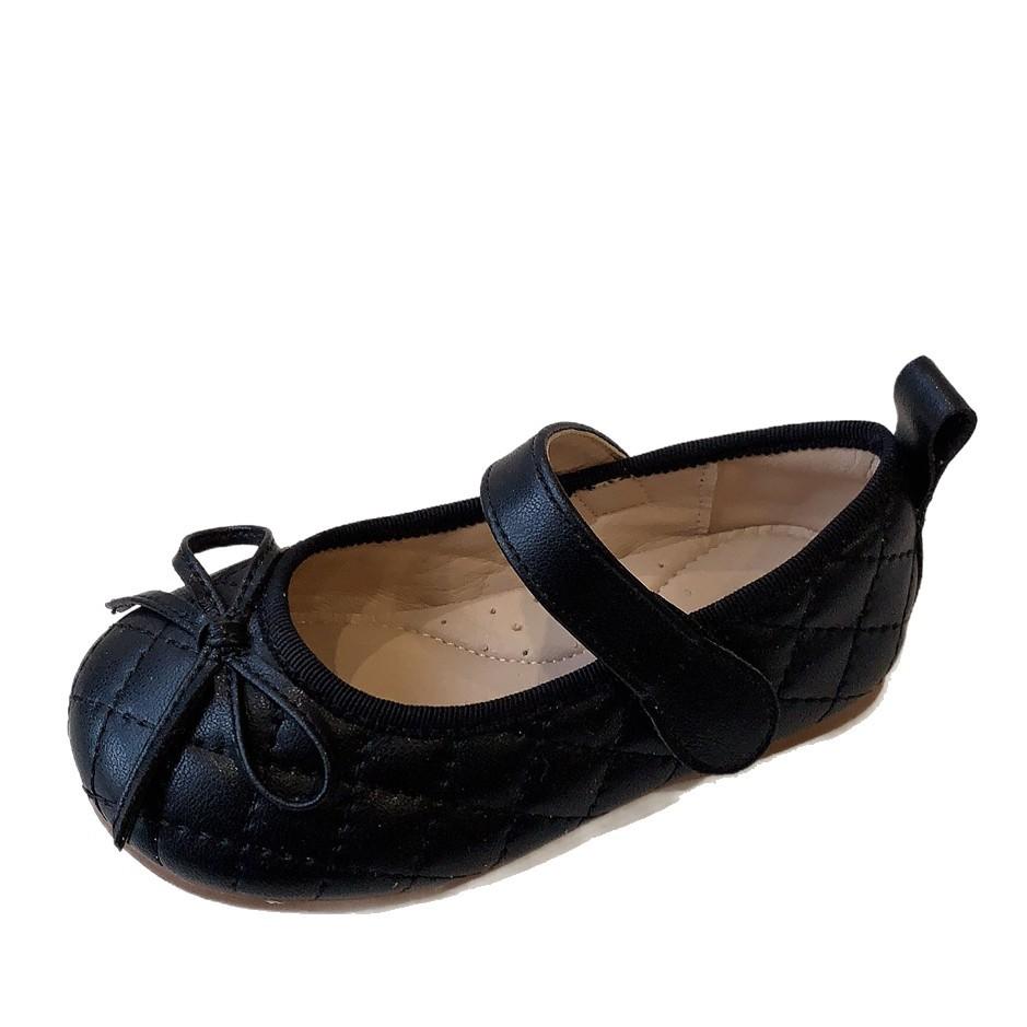 Korean Style Plaid Children's Shoes Girls' Small Leather Shoes Soft Sole Princess Shoes Shallow Mouth Baby Single Shoes