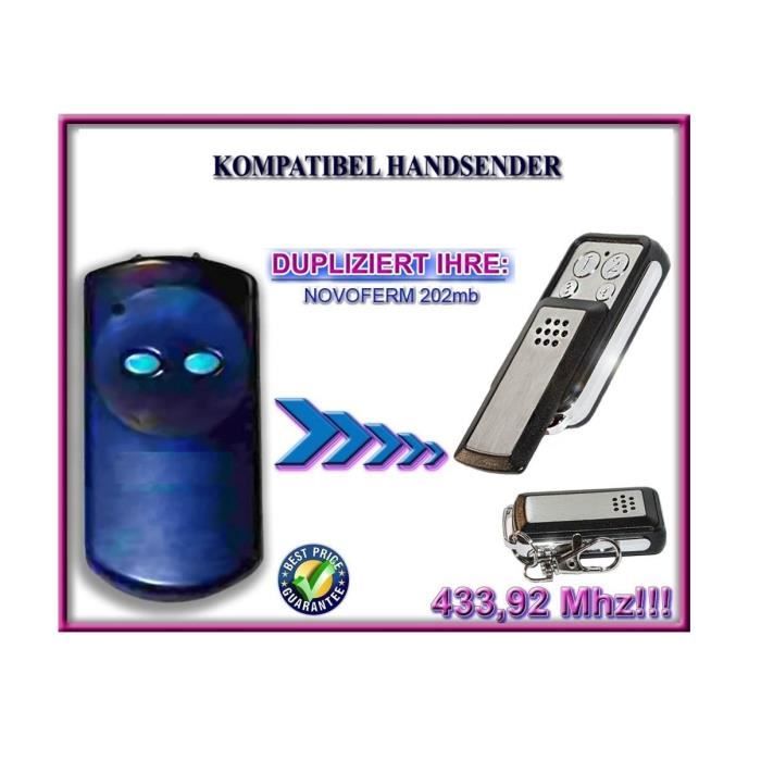 Télécommande - NOVO - Ferm 202 Mo - 4 canaux - 433,92 MHz - Clonage fixe