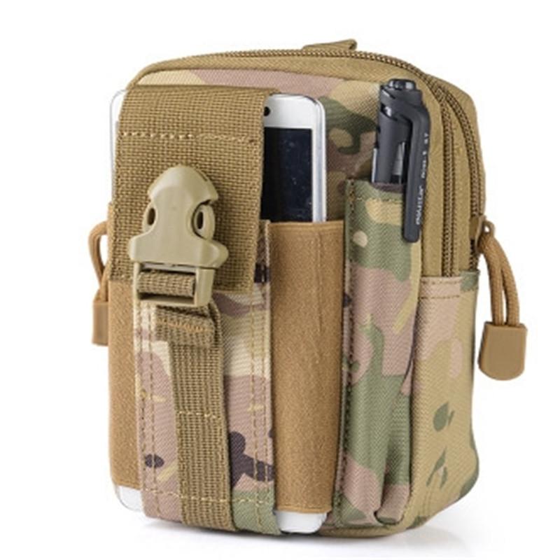 

1PC Black Waterproof Tactical Military Sport Hunting Belt Molle Men Waist Bag Pouch Nylon Mobile Phone Bags Travel Outdoor Tools