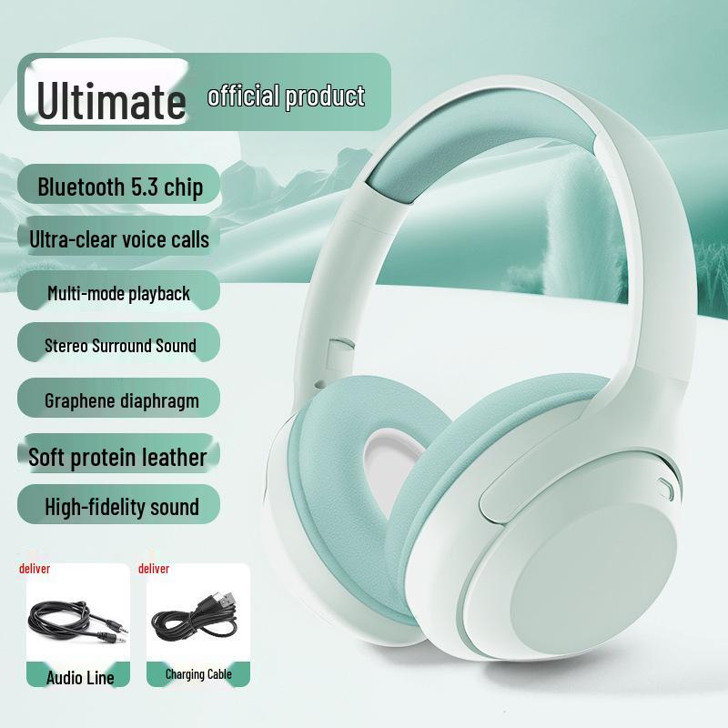 New Model Wireless Bluetooth Headband: Fashionable Gaming & Sports Bass Headphones