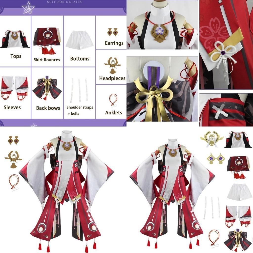High-quality Genshin Impact Yae Miko Battle Suit Cosplay Costume