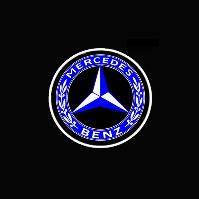 C200 E200 Für Mercedes Benz 2 Stück/Set Autotürlicht Laser Logo Dekor Projektionslampe Mercedes Benz A B C M ML GLA GLS E-Klasse