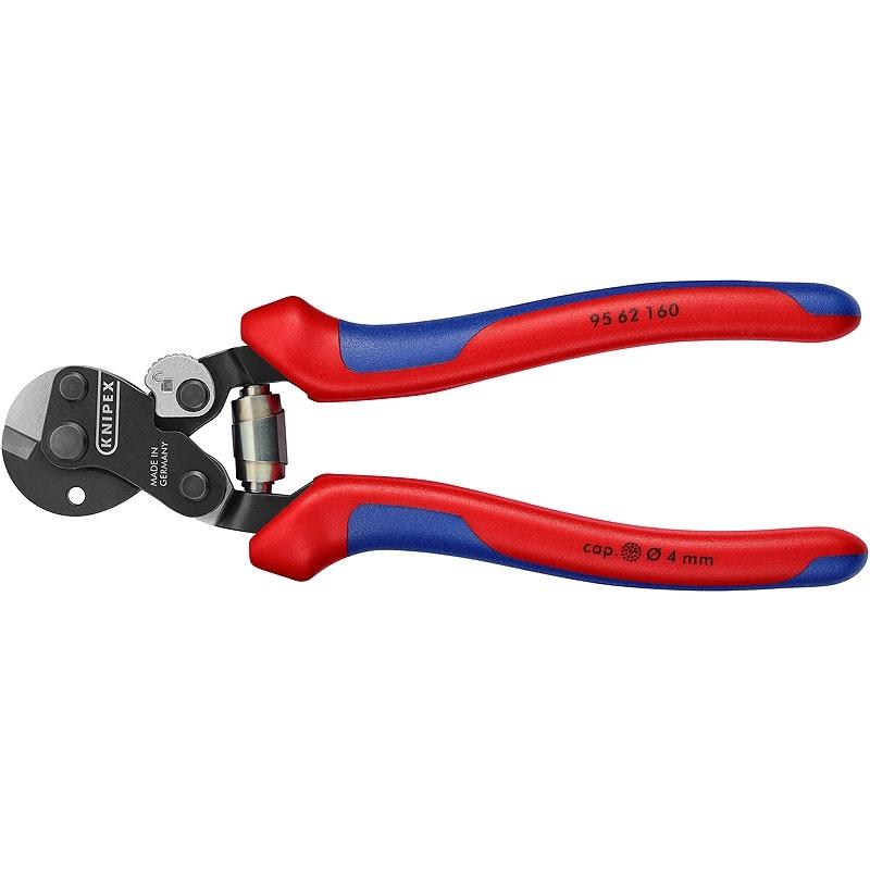 

Кабельный резак Knipex Kn-9562160sb Компактный 160 мм Пружинный 2-комп. Ручки Sb