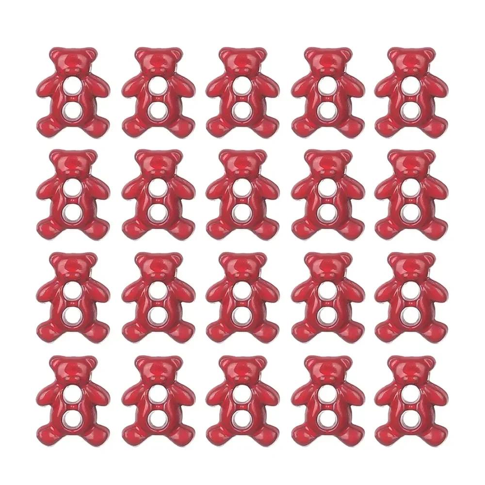 20PCS Cute Mini Decor Buttons Metal Buckles Bear Button DIY Doll Clothes Tiny Craft buttons Clothing Sewing Accessories