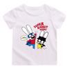 T-shirt per Bambini Cartone Animato Simon Super Coniglio Carina Hip Hop Ragazzi Manga Bambini Top Casual Girocollo T-shirt per l'Estate