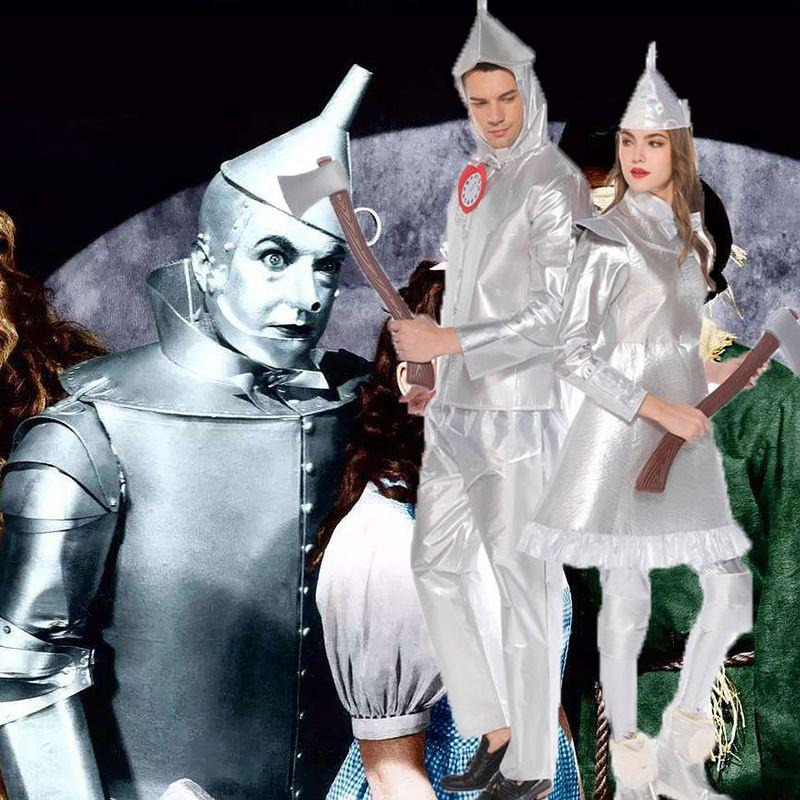 Of Wizard Oz Tin Man Adult Kids Cosplay Costume Boy Girl Fancy Dress Suit Outfit