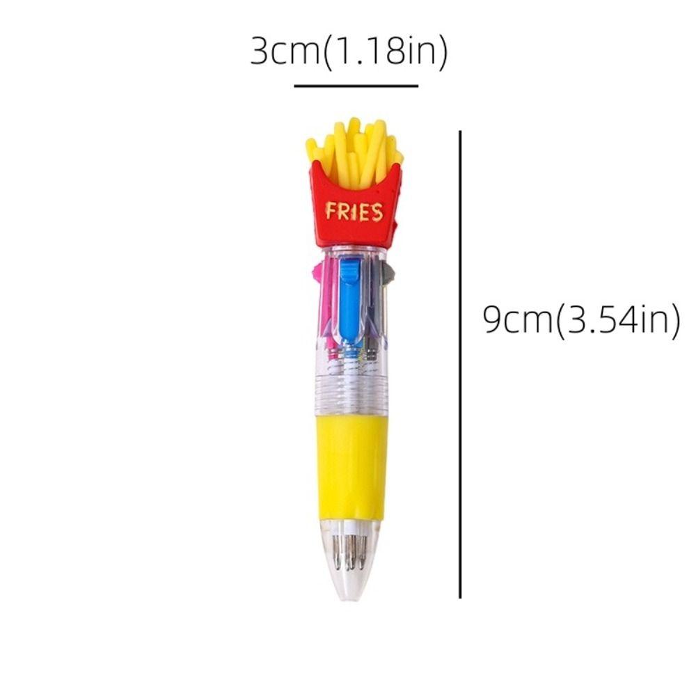 Cola Colorful Ink Gel Pen Hamburger Multicolored Pen Cartoon 4-Color Pen  School Office