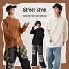 JEANSWEST LIFE Men's Heavyweight Waffle Knit Long Sleeve Polo Shirt