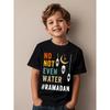 European Sizes Water Funny Muslim Fasting Festival Ramadan Series Boys And Girls Kids Short Sleeve T-Shirt, Casual Children's Wear,
