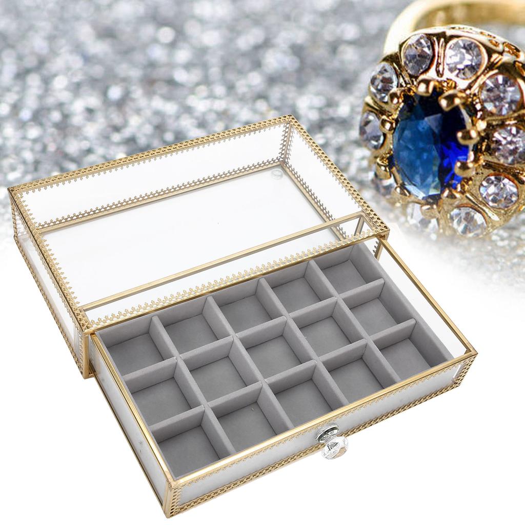 15 Grids Nail Art Decoration Storage Box Drawer Type Nail Accessory Jewelry Organizer