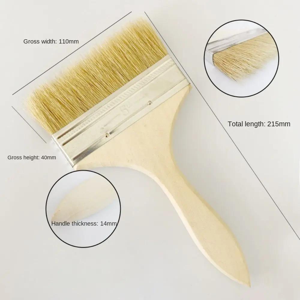 Wooden Handle Bristle Paint Brush Utility Paint Paint Tool Chip Paint Brushes Thickened Acrylic Painting Brush