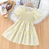 Girls' Summer Dress New Baby Bubble Sleeve Princess Dress Children's Summer Fashion Fairy Dress