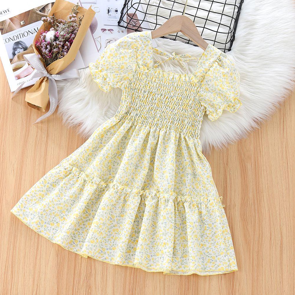 Girls' Summer Dress New Baby Bubble Sleeve Princess Dress Children's Summer Fashion Fairy Dress
