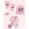 Witch Hunt Girl Winter Warm Knitted Hat Scarf Glove 3-Piece Set Anime Cartoon Children Cute