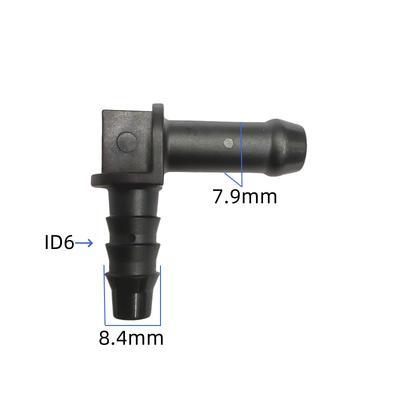 L Type 90 Degree Plastic Connector Auto Fuel Line Quick Connector Adaptor Douplex Fittings L Stype 2pcs