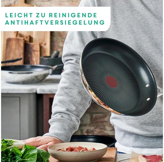 Набор сковородок Tefal E304S344 Jamie Oliver Cook's Direct из нержавеющей стали, 3 шт.