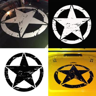 Army Star Graphic Vinyl Car Styling Window Engine Hood Reflective Sticker Decal
